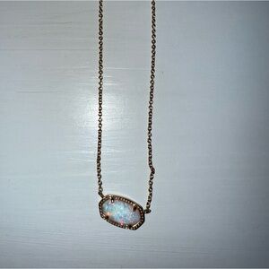 Kendra Scott Gold and White Necklace with Colorful Pendant